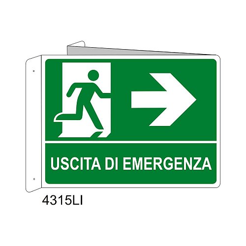 Uscita di emergenza freccia destra