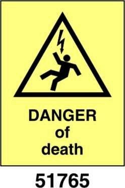 Danger of death - A - ADL 150x200 mm