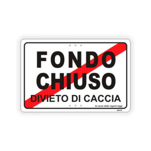 Fondo chiuso divieto di caccia