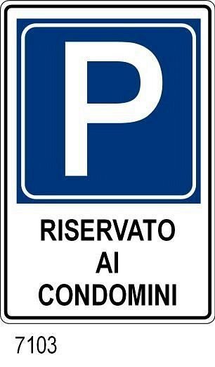 Riservato ai condomini - A - Alluminio - 300x450 mm