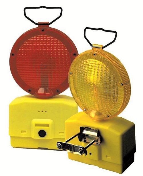 Lampeggiatore Stradale lente bifrontale gialla intermittente