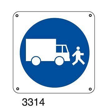 Obbligo procedere a passo d'uomo - E - Alluminio 665x665 mm - Conf 10 pz.