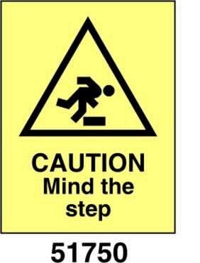 Caution mind the step - A - ADL 150x200 mm