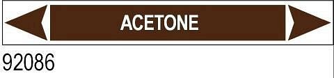 Acetone - etichetta - A - PVC adesivo - 175x30 mm