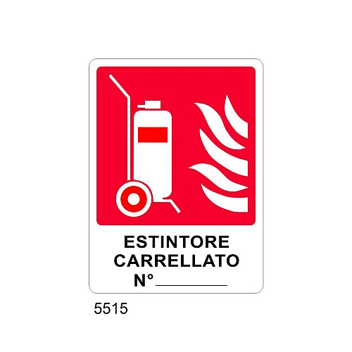 Estintore Carrellato N° - C- Alluminio 230x310 mm