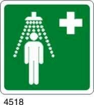Doccia di emergenza - A - Alluminio 120x120 mm