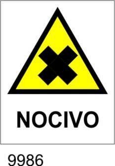 Pericolo nocivo - etichette - 25pz