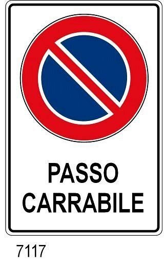 Passo carrabile - B - Ferro Scatolato - 400x600 mm - Conf 10 pz.