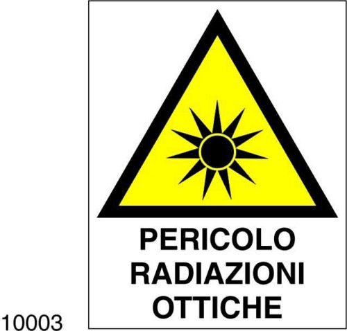 Pericolo radiazioni ottiche - etichette - 25pz
