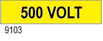 500 Volt - etichetta