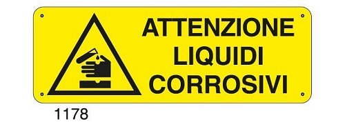Attenzione liquidi corrosivi