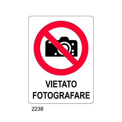 Vietato fotografare - D - Alluminio 435x600 mm