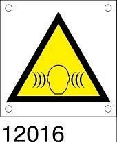 Targhetta bordo macchina "Superiore a 90 dBa" in all. 60x60 mm - conf. 10 pz