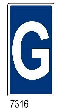 G - Lettera - A - Alluminio - 250x400 mm
