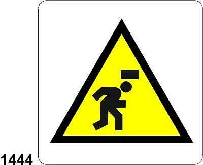 Attenzione alla testa - A - Alluminio 115x115 mm