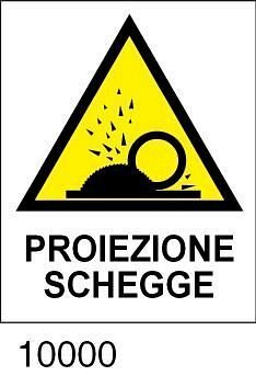 Pericolo proiezione schegge - etichette - 25pz