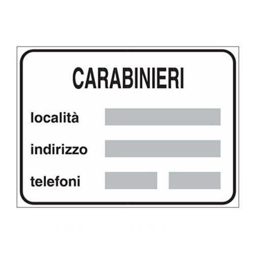 Carabinieri - B - Alluminio CL.1 60x90 cm