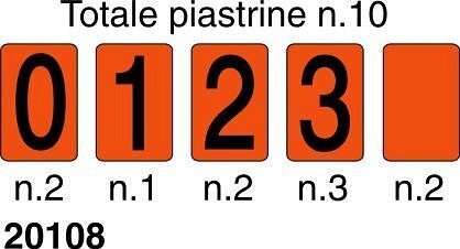 Kit Piastrine numeri petroliferi 70x117 mm
