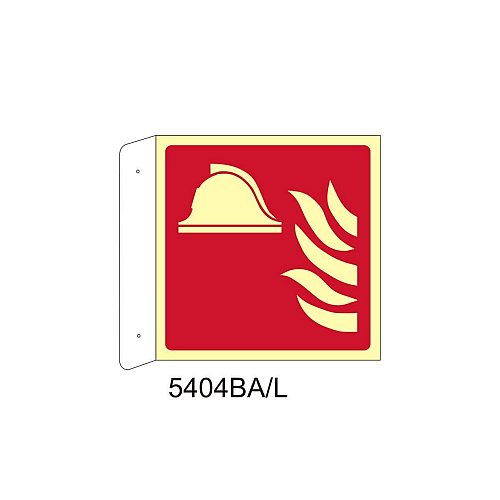 Attrezzature antincendio - Alluminio - C - 230x230mm - Bifacciale a Bandiera - Luminescente