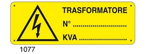 Trasformatore n° KVA - A - Alluminio 350x125 mm