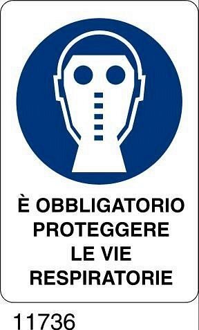 E' obbligatorio proteggere le vie respiratorie - A - Polionda 350x500 mm