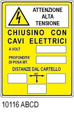 Chiusino con cavi elettrici - A - Alluminio 125x175 mm
