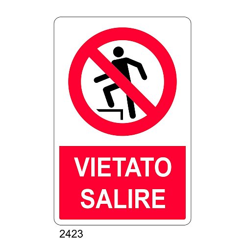Vietato salire - C - Alluminio 330x500 mm
