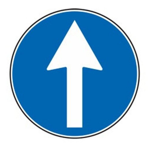 Direzione obbligatoria a diritto - C - Alluminio CL.1 90cm