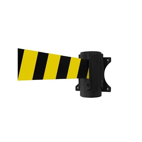 Avvolgitore a muro con nastro estensibile fino a 4 metri - Nastro Giallo/Nero