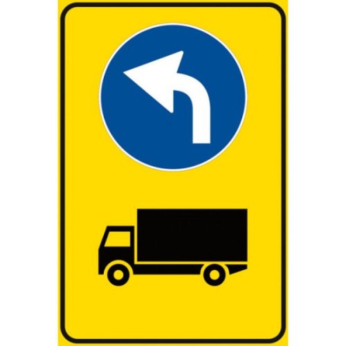 Preavviso di deviazione autocarri obbligatoria - C - Ferro CL.2 135x200 cm