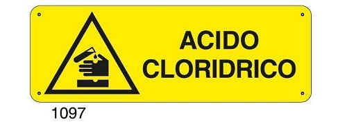 Acido cloridrico - E - Alluminio 500x700 mm