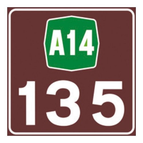 Numerazione Autostrade - B - Ferro CL.2 60cm