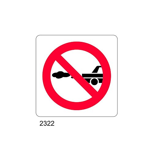 Vietato tenere il motore acceso - D - Alluminio 435x435 mm