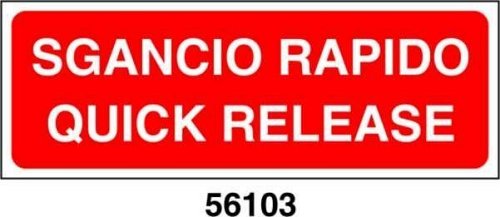 Quick release - Sgancio rapido - A - PV 350x125 mm - Conf 10 pz.