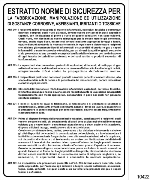 Sostanze corrosive, asfissianti, irritanti o tossiche - C - Alluminio -500x700 mm