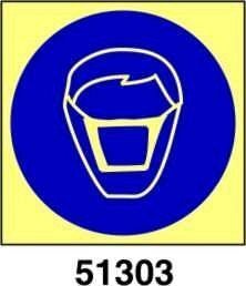 Wear mask - obbligatorio indossare lo schermo - A - PVL 100x100 mm