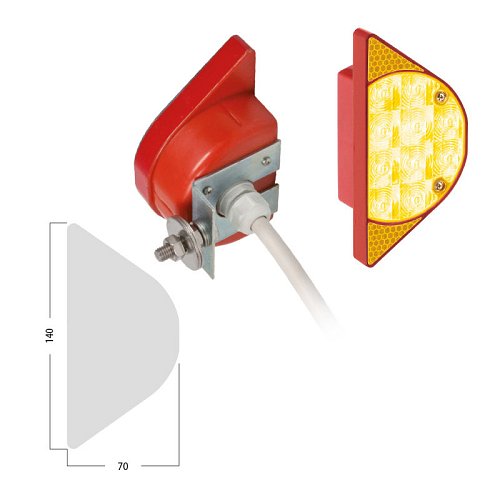 Marker a LED per guida ottica su guardrail