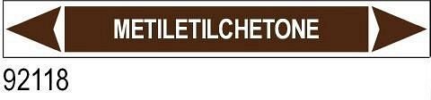 Metiletilchetone - etichetta - B - PVC adesivo - 350x60 mm
