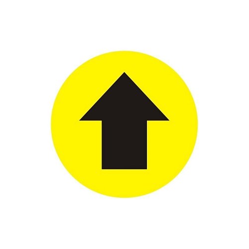 Freccia di indicazione percorso - Giallo - Conf 10 pz