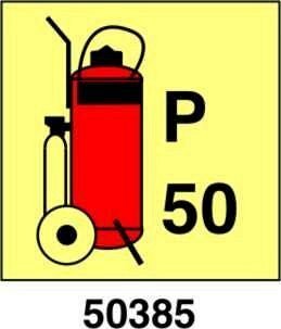 Estintore carrellato 50kg.