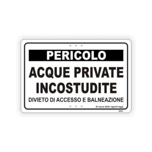 Pericolo acque private incostudite