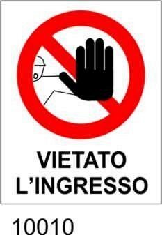 Vietato l'ingresso - etichette - 25pz