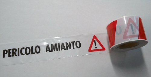 Nastro Segnaletico in polietilene PERICOLO AMIANTO