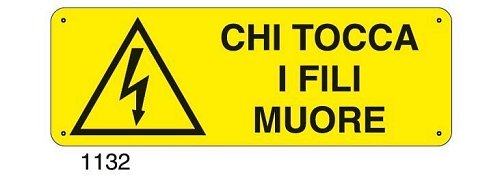 Chi tocca i fili muore - C - Alluminio 330x500 mm