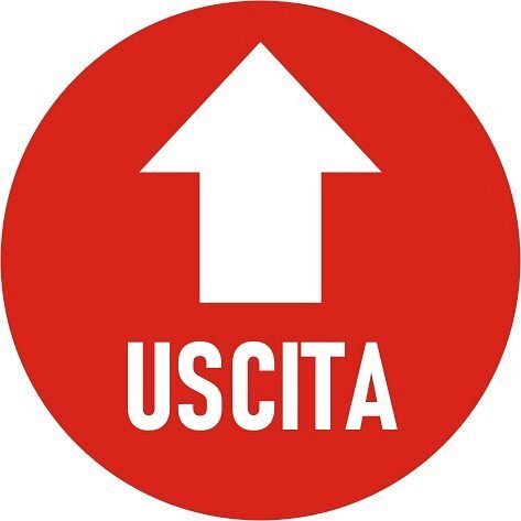 Freccia di indicazione percorso - Rosso - Conf 10 pz