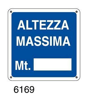 Altezza massima mt - C - Alluminio 230x230 mm