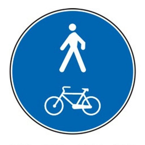 Percorso pedonale e ciclabile - B - Alluminio CL.1 60cm