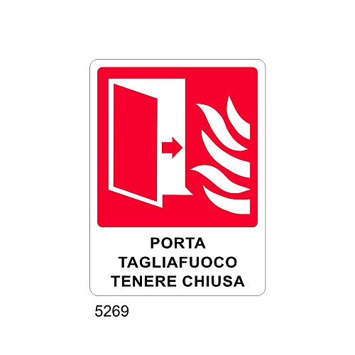 Porta tagliafuoco tenere chiusa - D- Alluminio 370x500 mm