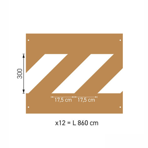Kit Zebra - 12 Sagoma Aree pericolose