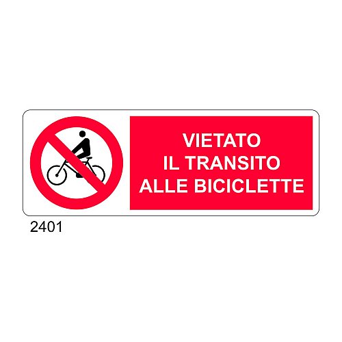 Vietato il transito alle biciclette